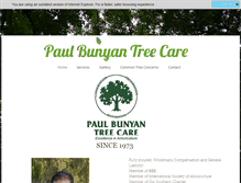 Tablet Screenshot of paulbunyantreecare.com